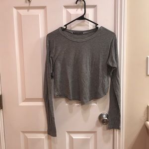Brandy Melville Gray Crop Top